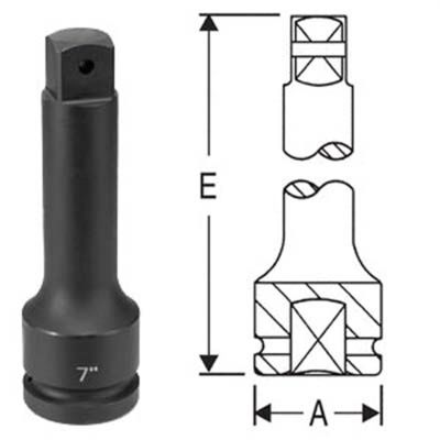 GRE4010EL image(0) - Grey Pneumatic 1" Drive x 10" Extension with Locking Pin