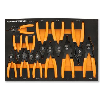 KDTGWMSSRP02 image(0) - GEARWRENCH 12 Piece Convertible Push Button Snap Ring Pliers Set in Foam Tray