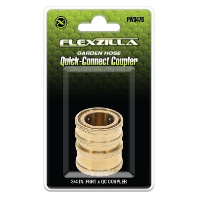 LEGPW3470 image(0) - Flexzilla Quick-Connect Coupler, 3/4" FGHT x QuickConnect Coupler, Brass