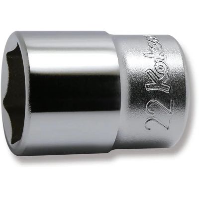 KKN4400M-22 image(0) - Ko-ken USA 4400M-22 1/2 Square Drive Socket 22 mm 6 Point Length 40 mm