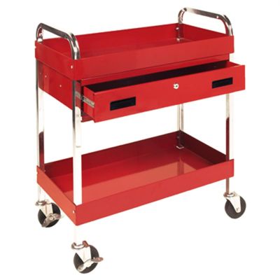 WLMW54004 image(0) - Wilmar Corp. / Performance Tool Two Shelf Utility Cart w/Drawer