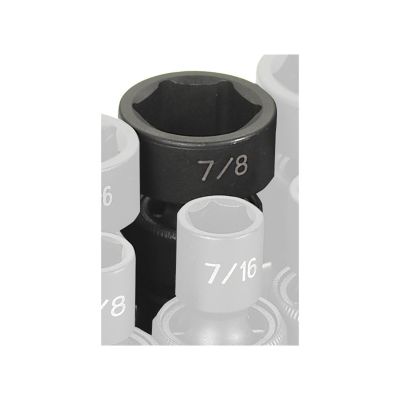 GRE1028U image(0) - Grey Pneumatic 3/8" Drive x 7/8" Standard Universal Socket