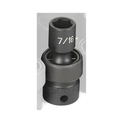 GRE1014U image(0) - Grey Pneumatic 3/8" Drive x 7/16" Standard Universal Socket