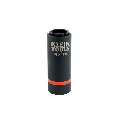 KLE66014 image(0) - Klein Tools 2-in-1 Impact Socket, 12-Point, 7/8 and 11/16-Inch