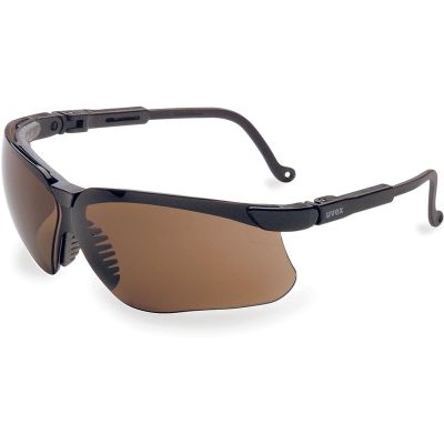 UVXS3201 image(0) - Uvex Genesis Safety Eyewear, Black Frame, Espresso Ultra-Dura Hardcoat Lens - S3201