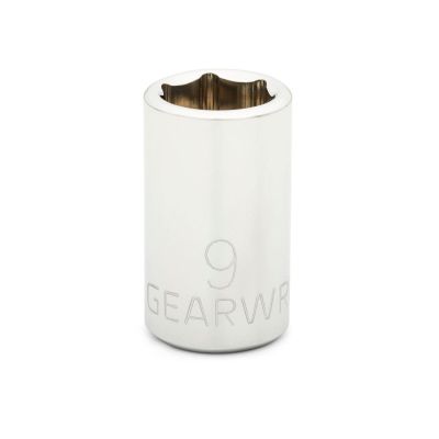 KDT80131D image(0) - GearWrench 1/4 Inch Drive 6 Point Standard Metric Socket 9mm