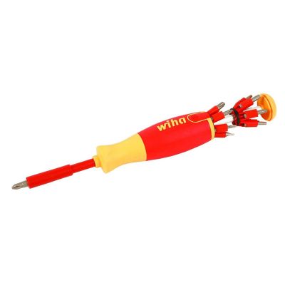 WIH38051 image(0) - WIHA Tools 14 Piece Insulated Pop-Up Bit Holder Set - Slotted, Phillips, Square, Torx