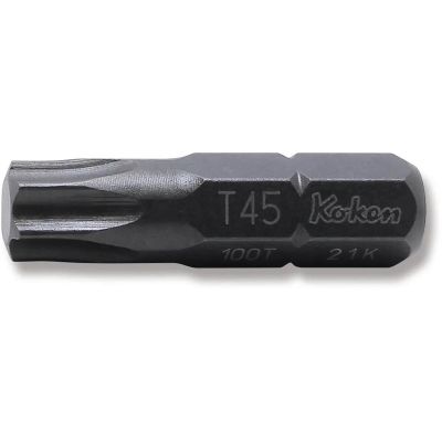 KKN100T-32-T45 image(0) - Ko-ken USA 100T.32-T45 5/16 Hex Drive TORX T45 Bit - Length 32 mm