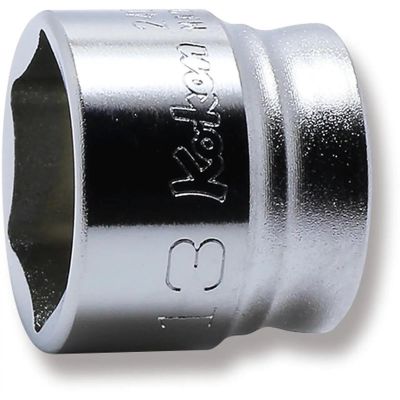 KKN2400MZ-13 image(0) - Ko-ken USA 2400MZ-13 1/4 Sq. Dr. Socket 13mm 6 point Length 15mm Z-series