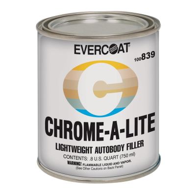 FIB839 image(0) - Fibre glass Evercoat CHROME-A-LITE 100839 Professional Lightweight Body Filler, 750 mL Can, Yellow, Liquid