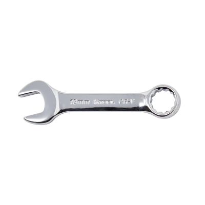 KTI41718 image(0) - K Tool International Wrench 18mm Combination Short 12 Point 15 Degree