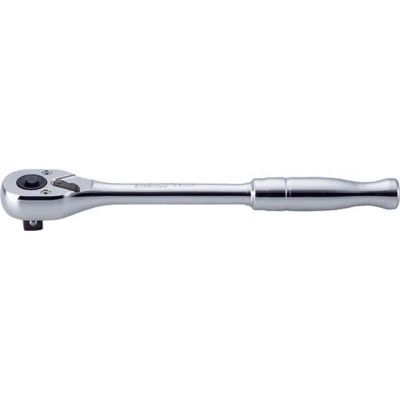 KKN3753PB image(0) - Ko-ken USA 3753PB 3/8 Square Drive Ratchet Handle 24 teeth Length 200 mm Push Button Polished Handle