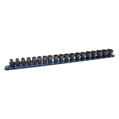 AST78319T image(0) - Astro Pneumatic 19 Piece 12 Point 3/8 Inch Drive Nano Impact Socket Set 6 to 24 Millimeter No Skips