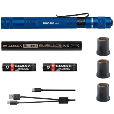 COS21518 image(0) - COAST HP3R 500 Lumen  Rechargeable Penlight with Twist Focus - Blue