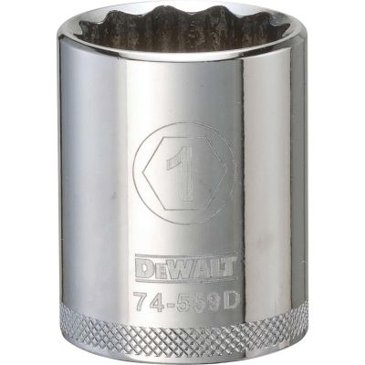 DWTDWMT74559OSP image(0) - DEWALT 12 Point 1/2" Drive Socket 1" SAE