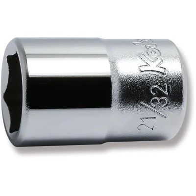 KKN4400A-21-32 image(0) - Ko-ken USA 4400A-21/32 1/2 Square Drive Socket 21/32 6 Point Length 37 mm