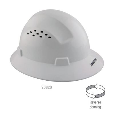 JCK20820 image(0) - Jackson Safety Hard Hat - Advantage Series - Full Brim - Vented - White