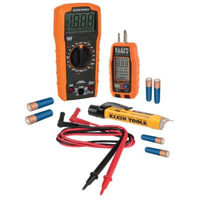 KLE69355 image(0) - Klein Tools Premium Electrical Tool Set with Multimeter, Volt Tester, Outlet Tester