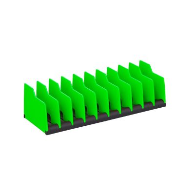 ERN5501 image(0) - Ernst Mfg. 10 Tool No-Slip Plier Organizer Pro - Green/Black