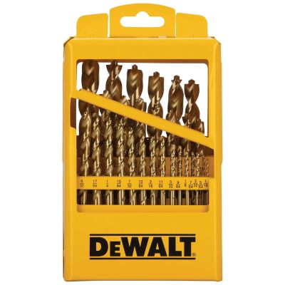 DWTDW1369 image(0) - DeWalt Titanium Nitride Coated Pilot Point Drill Bit Set (29-Piece)
