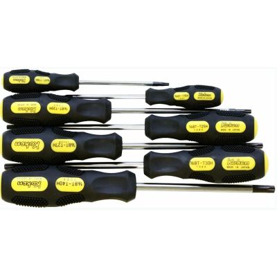 KKN168T-7TH image(0) - Ko-ken USA 168T/7(TH) 7 Piece Tamper-Resistant TORX&Acirc;&reg; Screwdriver  T10H-T40H