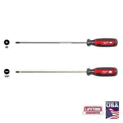 MLWMT200-2L image(0) - Milwaukee Tool 2 PC. 10" Cushion Grip Screwdriver Set (USA)