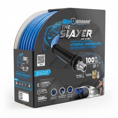 BLBPWHY38100-CP image(0) - BluBird Blu Shield The Slayer Hybrid Pressure Washing Hose 3/8" X 100'