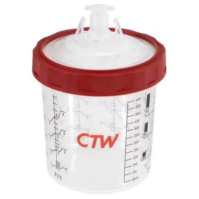 CTWCS125-90 image(0) - CTW International CS125-90 90ml/3oz Premium Disposable Spray Cup Paint System 125 Micron FIlter (50)