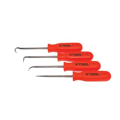 KTI70070 image(0) - K Tool International 4 Piece Pick Set - Orange