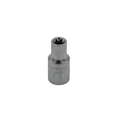 VIMVS407S image(0) - VIM Tools E7 TORX Socket, 1/4 Inch Square Drive, Satin Chrome