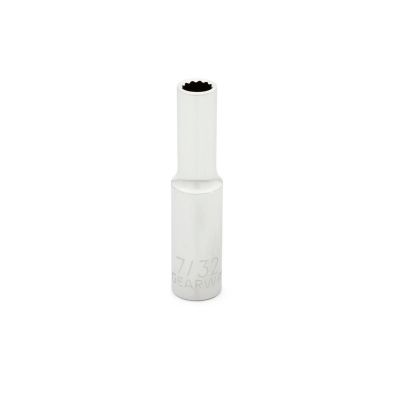 KDT80221 image(0) - GEARWRENCH 1/4 Inch Drive 12 Point Deep SAE Socket 7/32 Inch