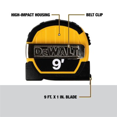 DWTDWHT33028M image(0) - DEWALT 9 Ft. Magnetic Pocket Tape Measure