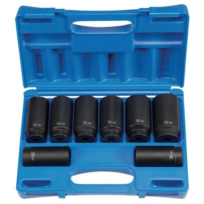 GRE1708SN image(0) - Grey Pneumatic 1/2" Drive 8 Piece Spindle/Axle Nut Set - 12 Point
