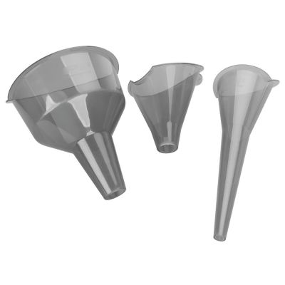 WLMW4053 image(0) - Wilmar Corp. / Performance Tool 3 Piece Clear View Funnels (1/2 pt & 1 qt)