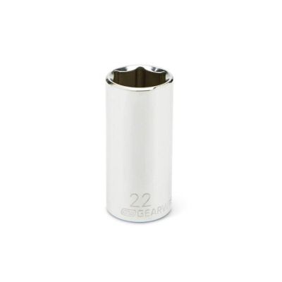 KDT80408 image(0) - GEARWRENCH 3/8 Inch Drive 6 Point Deep Metric Socket 22mm