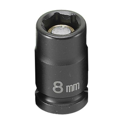 GRE908MG image(0) - Grey Pneumatic 1/4" Drive x 8mm Magnetic Standard Socket