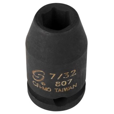 SUN807 image(0) - SUNEX SOC 7/32 1/4D IMP 6PT BLK
