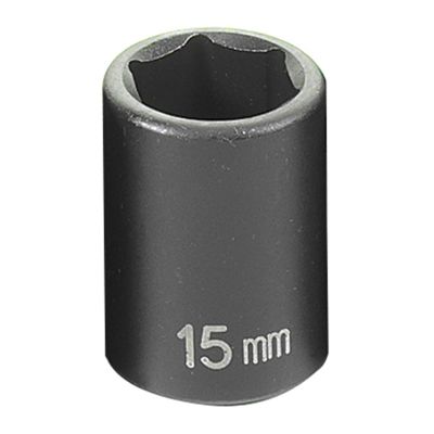 GRE1015M image(0) - Grey Pneumatic 3/8" Drive x 15mm Standard Socket