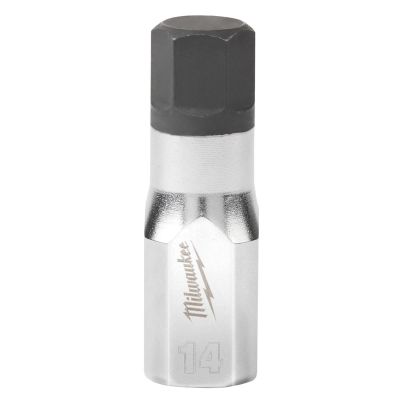 MLW45-34-1060 image(0) - Milwaukee Tool 3/8" Drive 14mm Hex Bit Socket