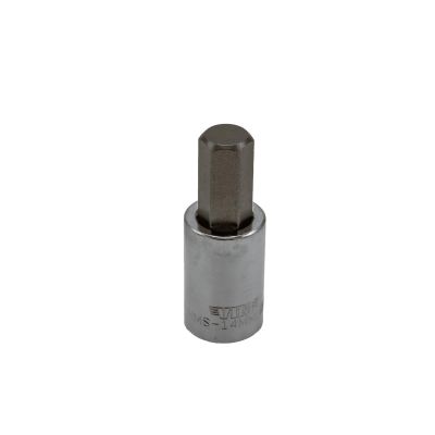 VIMHMS-14MM image(0) - VIM Tools 14 mm Hex Bit, Satin Chrome 1/2 Inch Square Drive Bit Holder