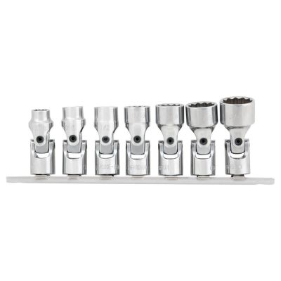 WLMW38980 image(0) - Wilmar Corp. / Performance Tool 7 Piece 3/8" Drive SAE Flex Socket Set