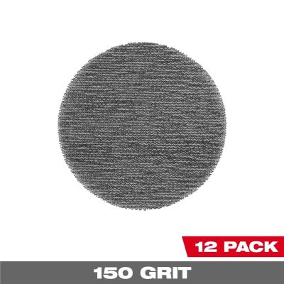 MLW48-80-6150 image(0) - Milwaukee Tool 3 Inch 150 Grit Mesh Sanding Discs with POWERGRID Tear Resistant Mesh &hyphen; (12 PK) + Pad Saver