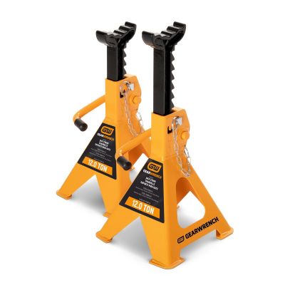 KDTGWJS2T image(0) - GEARWRENCH 2 Ton Ratcheting Jack Stand -2 Per Pack