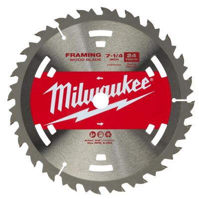 MLW48-40-1711 image(0) - Milwaukee Tool 7-1/4 Inch 24T Construction Framing Contractor Pack (25 PK)