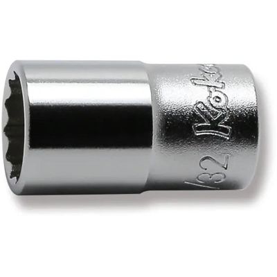 KKN2405A-11-32 image(0) - Ko-ken USA 2405A-11/32 1/4 Square Drive Socket 11/32 12 Point Length 22 mm