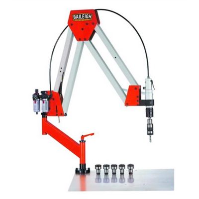 BLI1000327 image(0) - Baileigh ATM-27-1900 - Double Arm Articulated Air Powered Tapping Machine, 1/8" to 1" Tapping Capacity, 74" Max Work Range