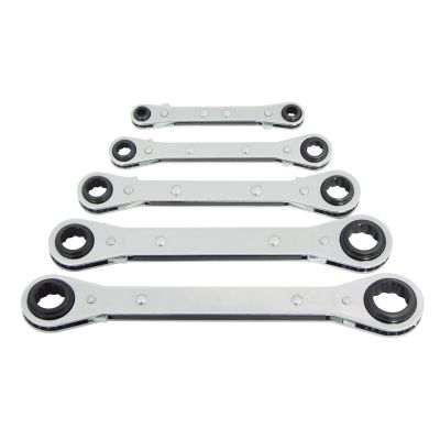 KAS5424 image(0) - Lang Tools (Kastar) 5424 - 5-PC. Metric Latch-On Ratcheting Box Wrench Set