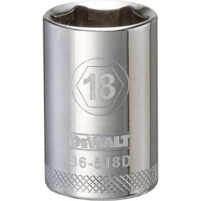 DWTDWMT86518OSP image(0) - DEWALT 6 Point 1/2'' Drive Socket 18Mm