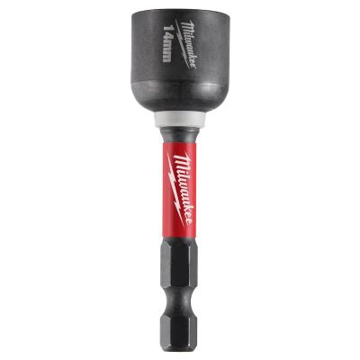 MLW49-66-4614 image(0) - Milwaukee Tool SHOCKWAVE Impact Duty 14MM x 2-9/16 Inch Magnetic Nut Driver Bulk 10