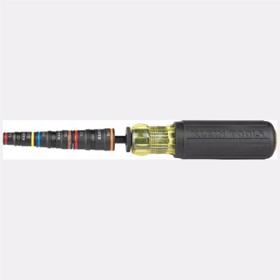 KLE32910 image(0) - Klein Tools 7-in-1 Impact Rated Flip Socket Set with Handle
